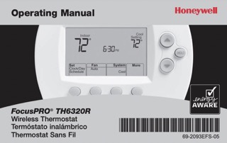 Honeywell FocusPro TH6320R Operating Manual